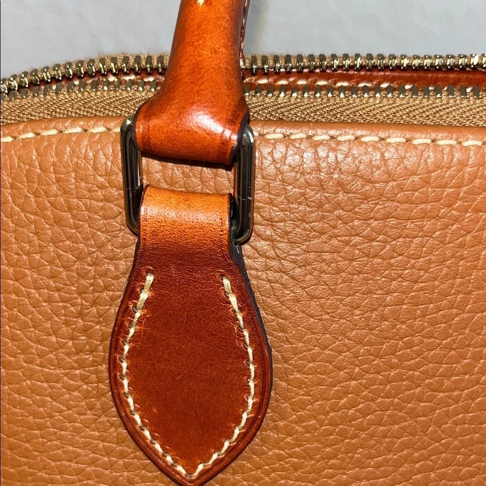 Dooney & Bourke Brown Leather Satchel used good condition